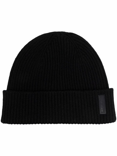 Logo-Patch Cashmere-Knit Beanie