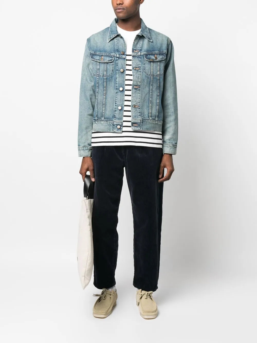 button-down fastening denim jacket