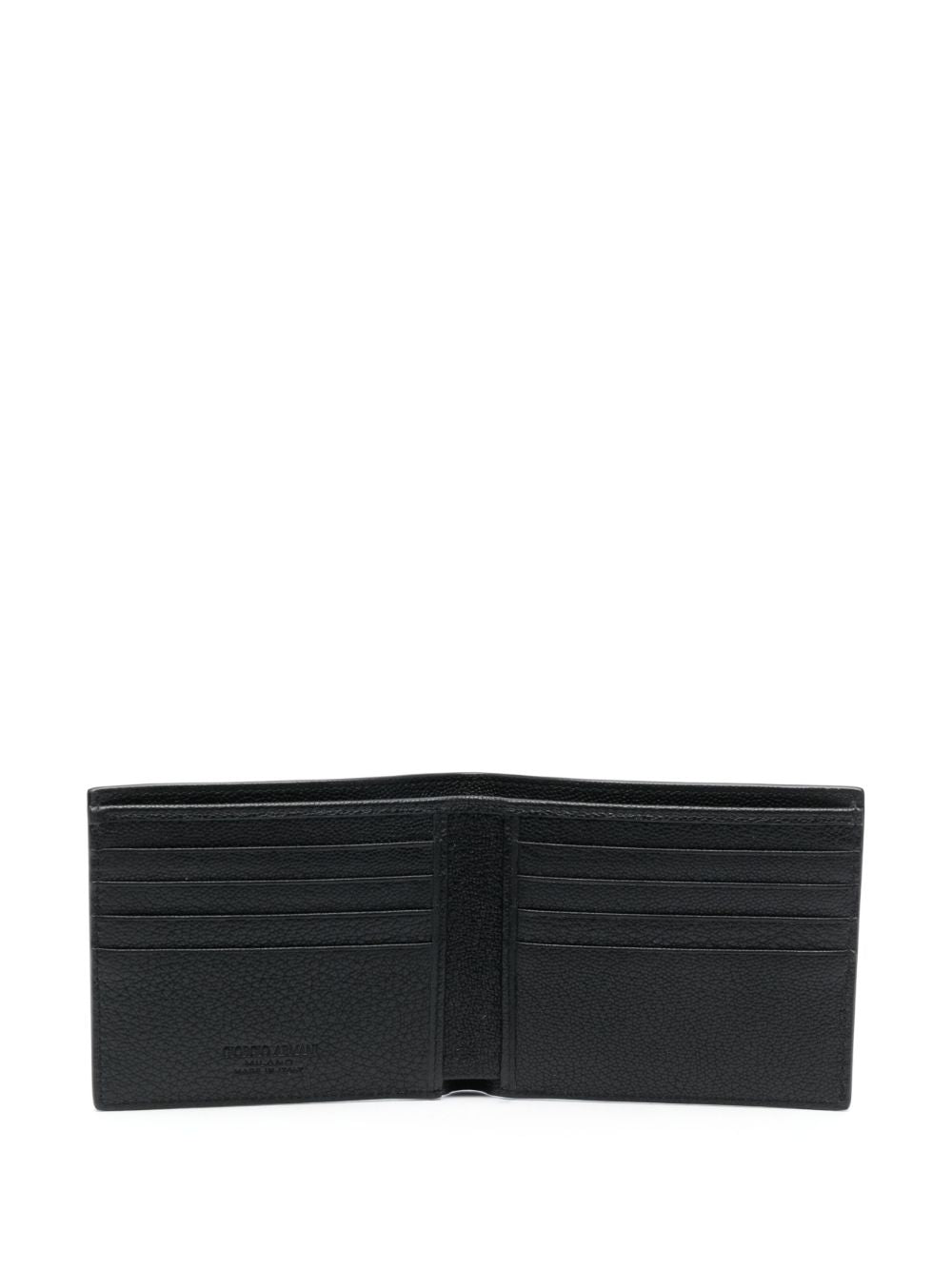 grained-textured leather wallet