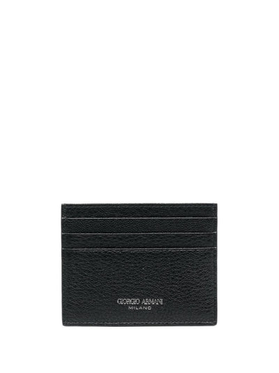 Grained-Textured Leather Card Holder