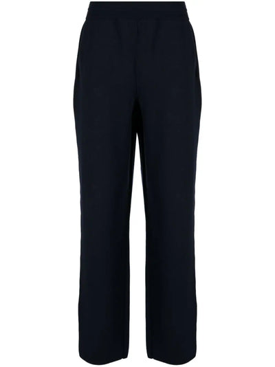 Straight-Leg Wool-Blend Track Pants