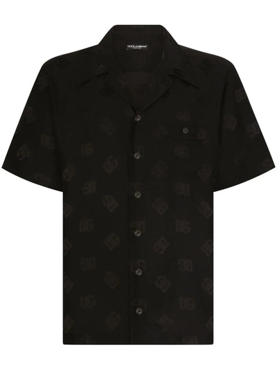 Dg Monogram-Jacquard Silk Shirt