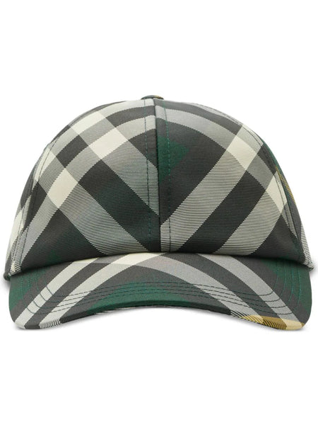Check-Pattern Cotton Cap