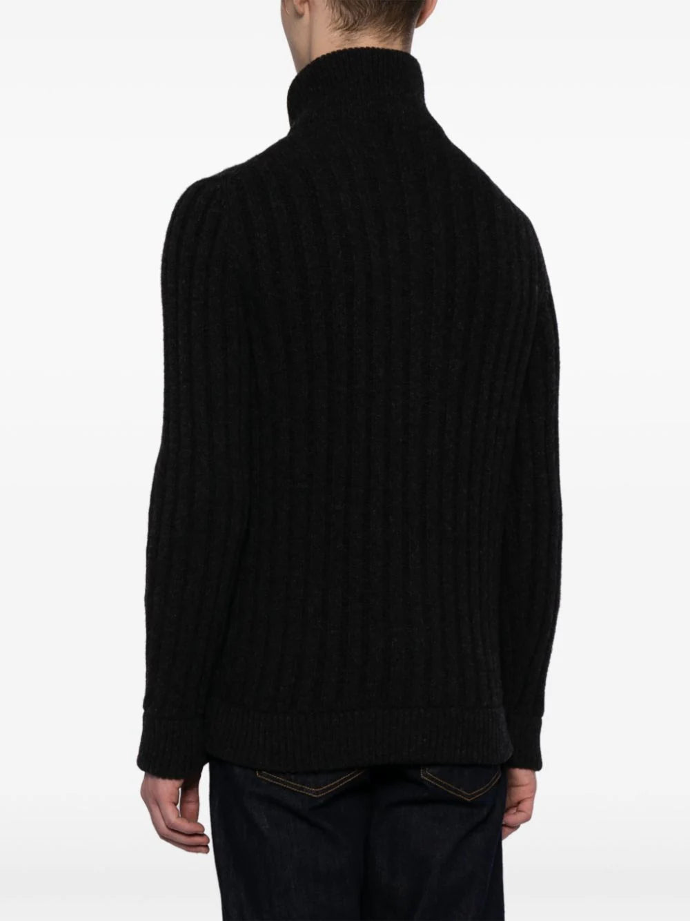 Logo-Embroidered Wool Cardigan