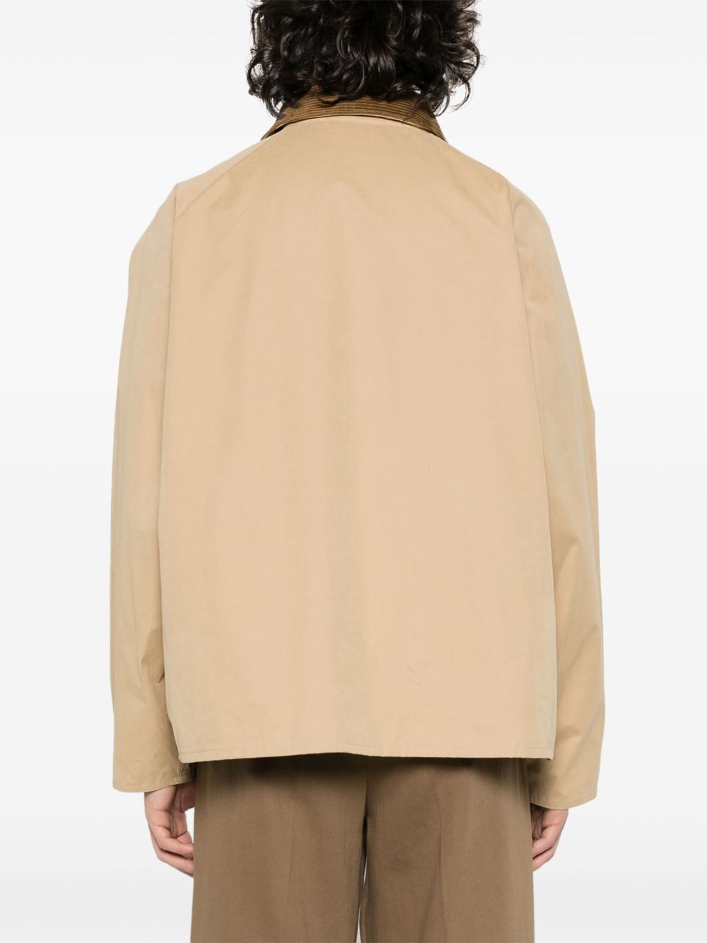 gabardine press-stud jacket