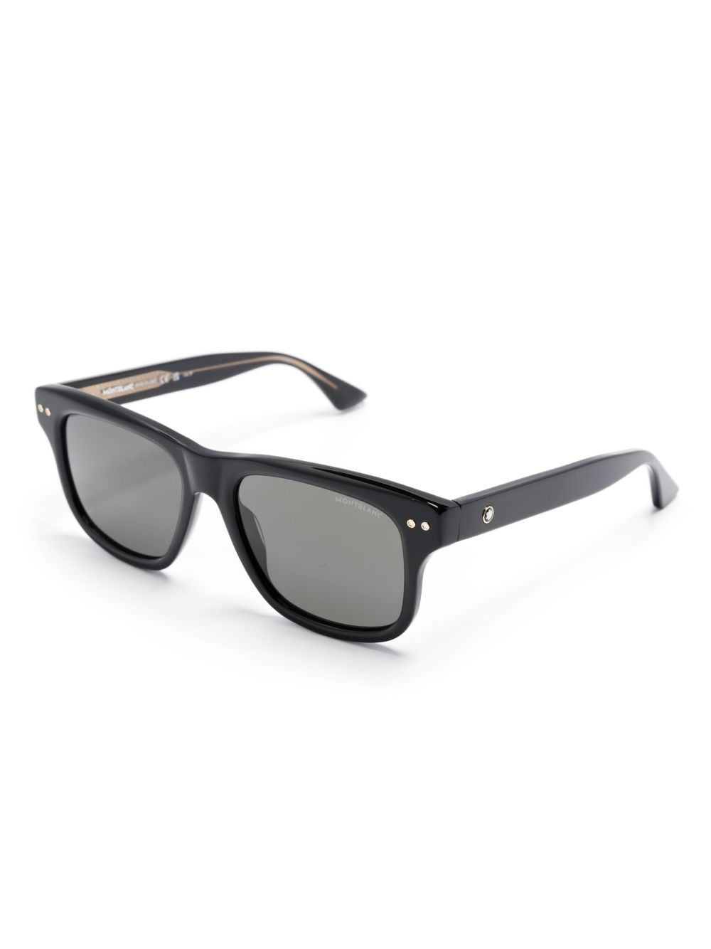 logo-engraved square-frame sunglasses