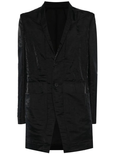 Silk-Blend Single-Breasted Blazer