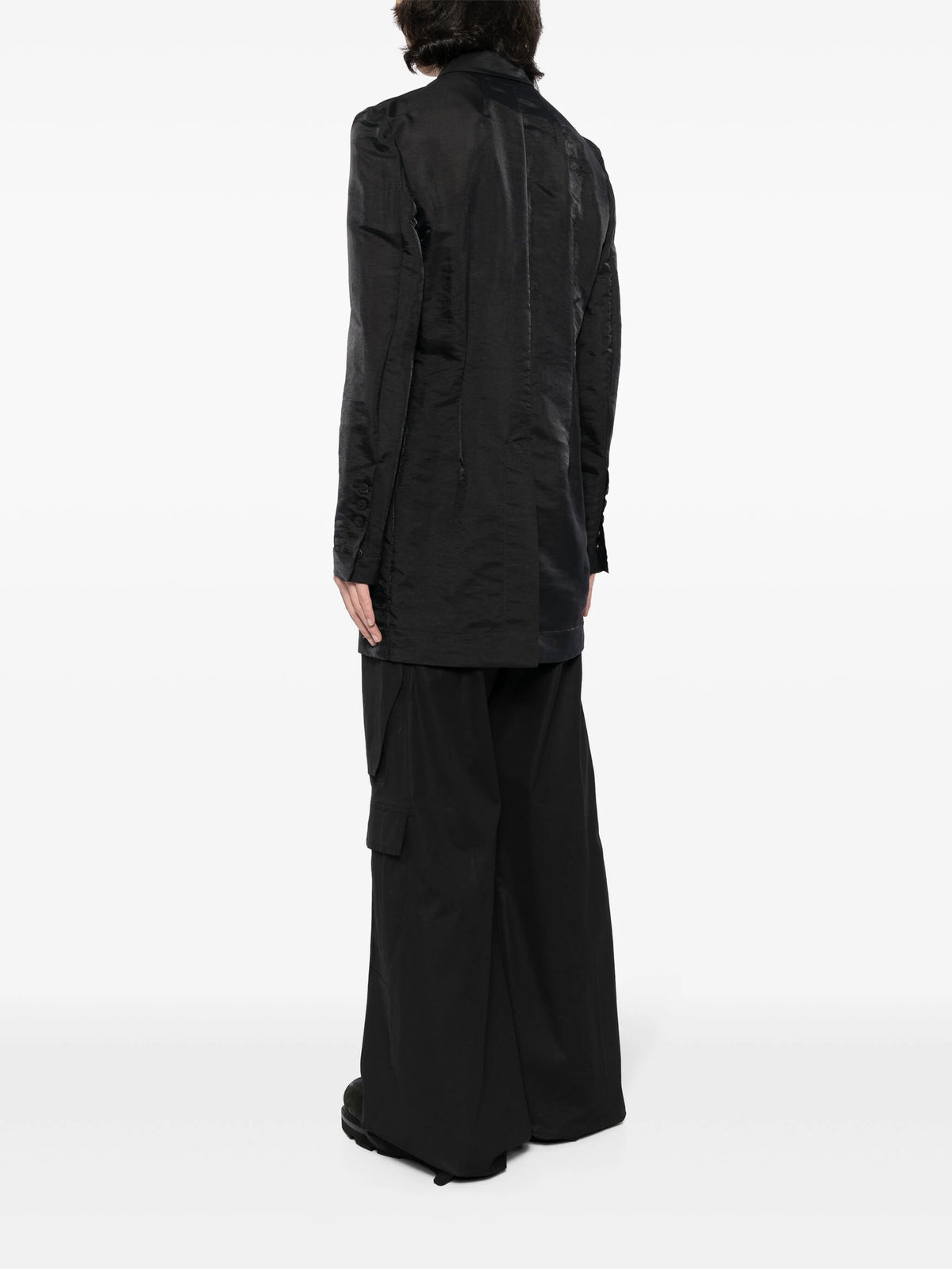 Silk-Blend Single-Breasted Blazer