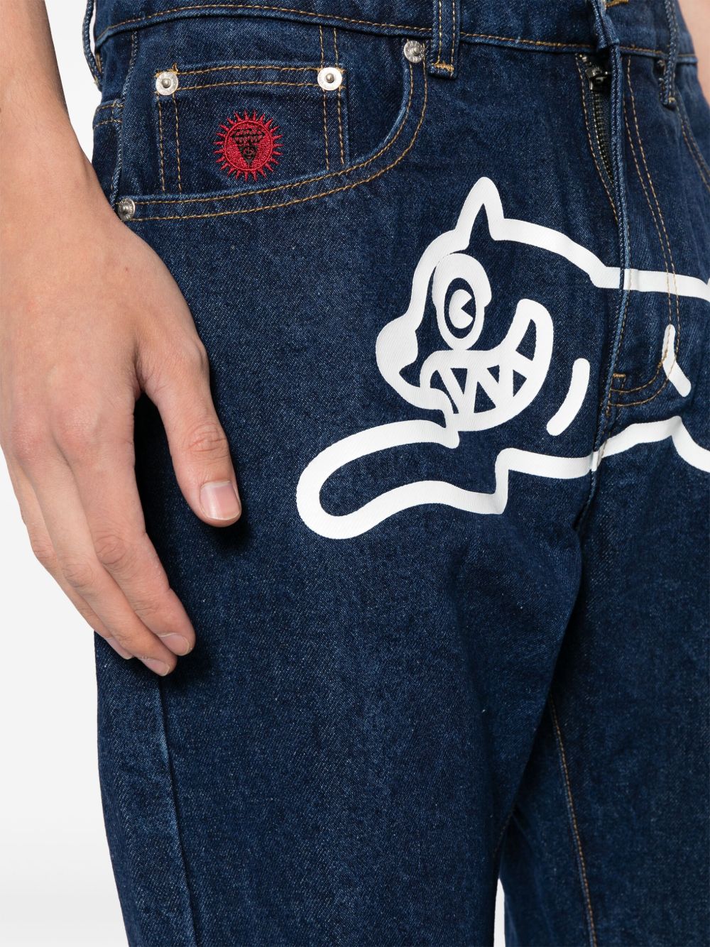 Running Dog-print jeans
