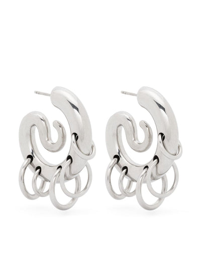 Pierced Serpent Hoop Earrings
