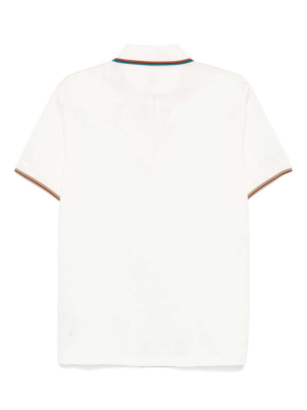 stripe-trim cotton polo shirt