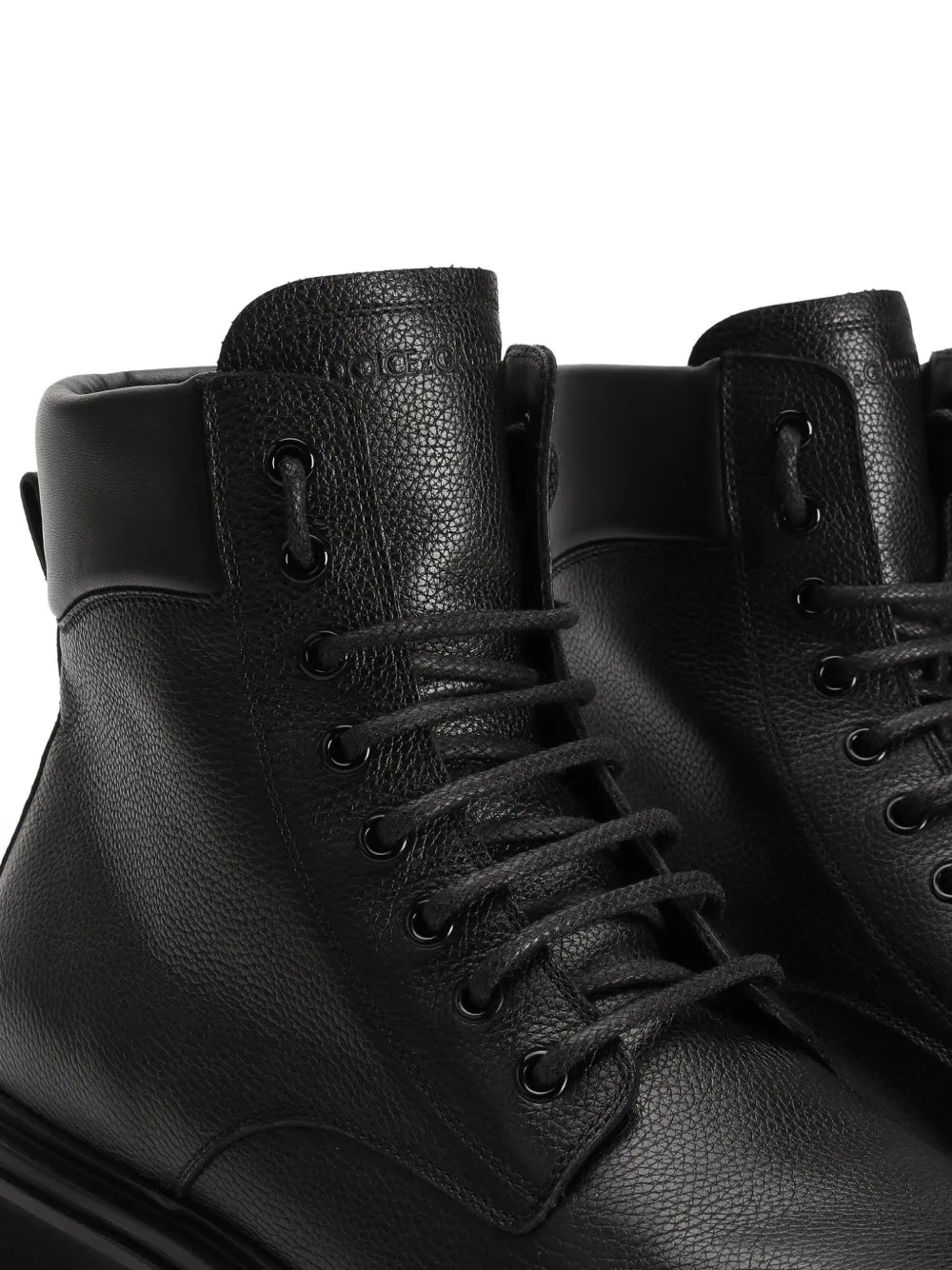 Leather Lace-Up Boots