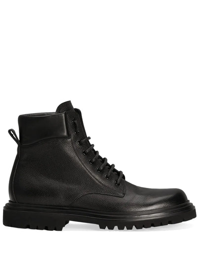 Leather Lace-Up Boots