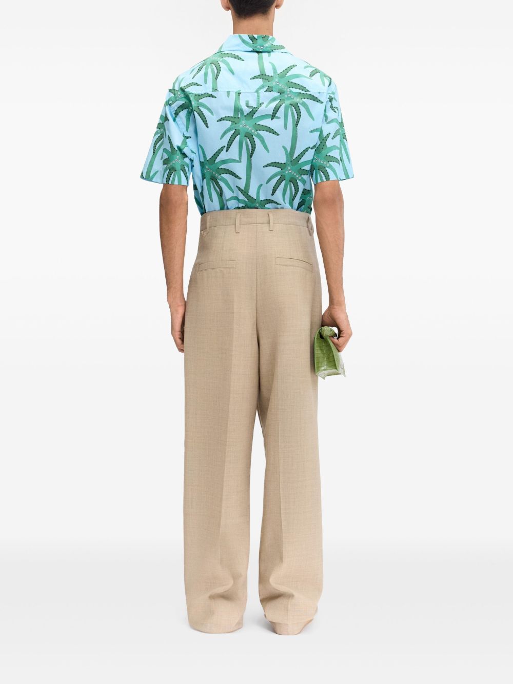 floral-print shirt