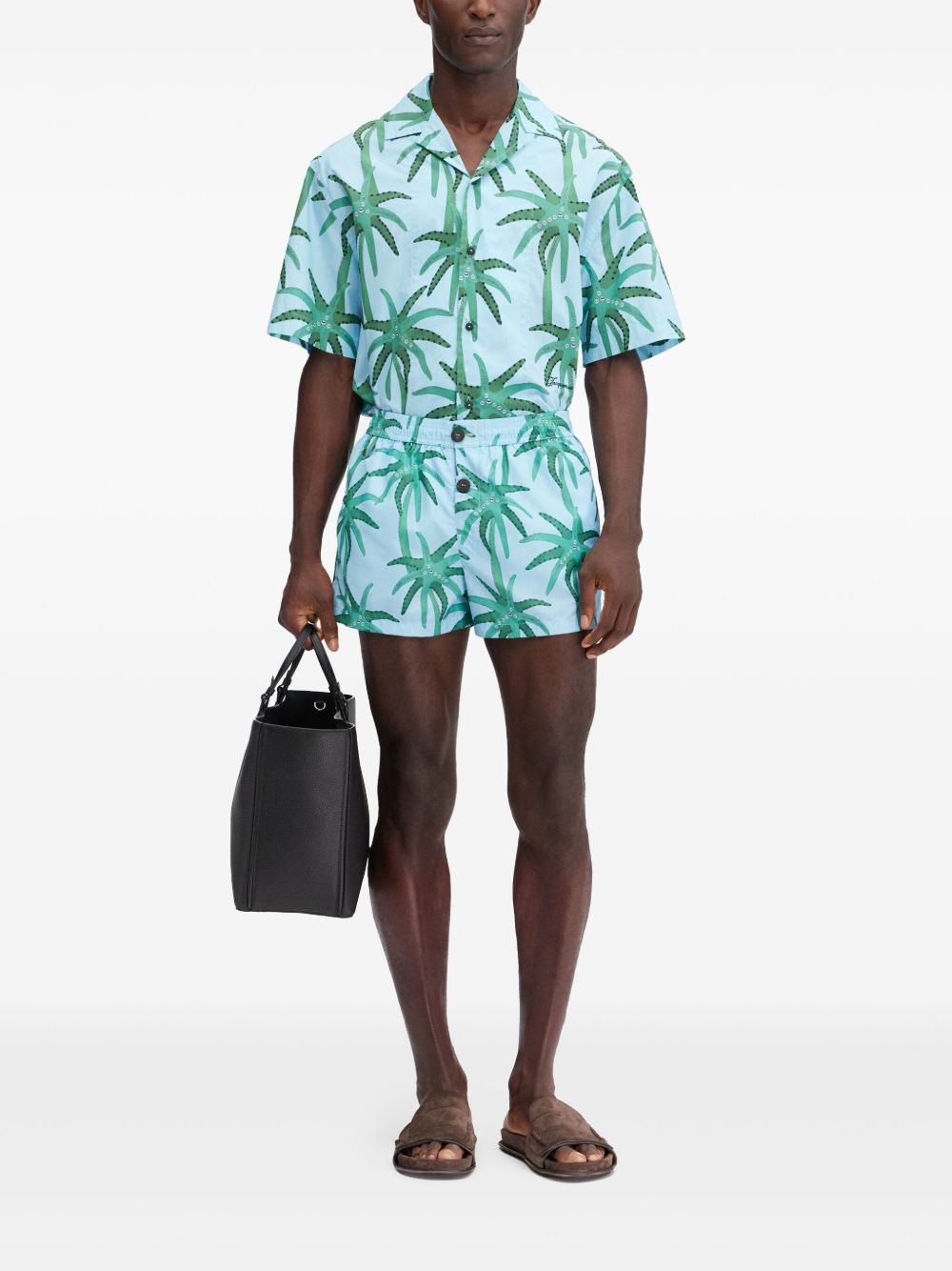 floral-print shorts