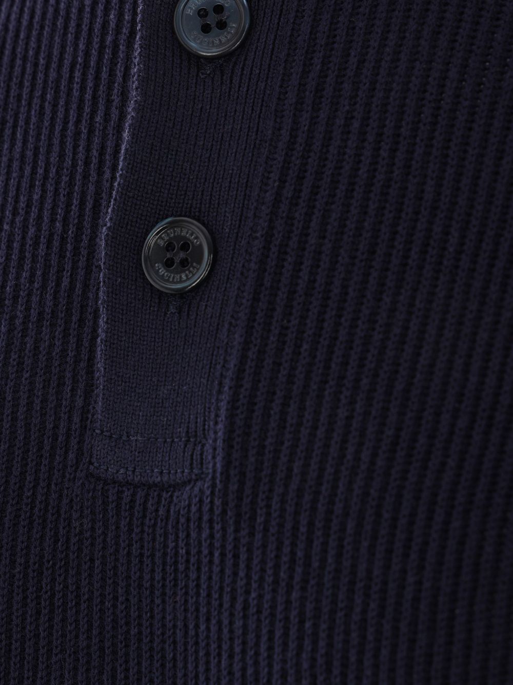 ribbed-knit polo shirt