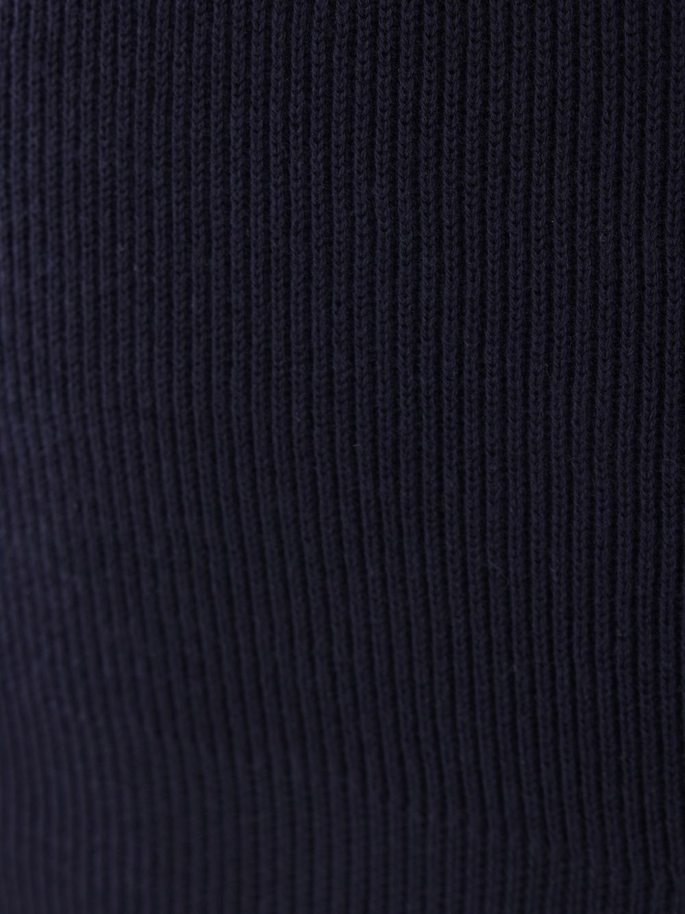 ribbed-knit polo shirt