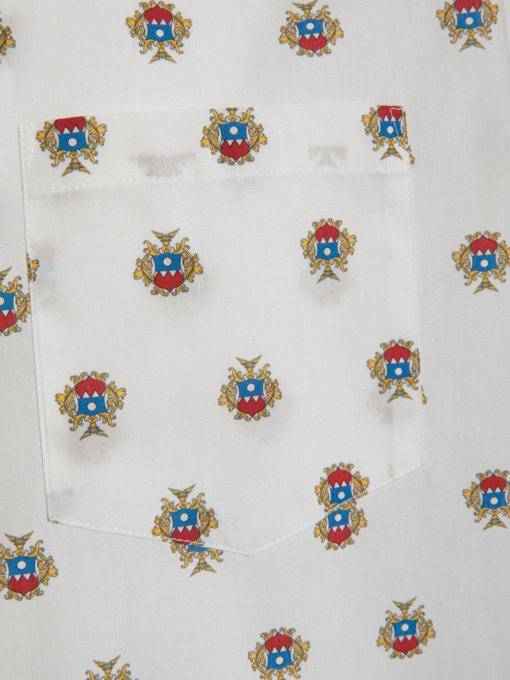 All-Over Bally Crest Print Bowling Shirt