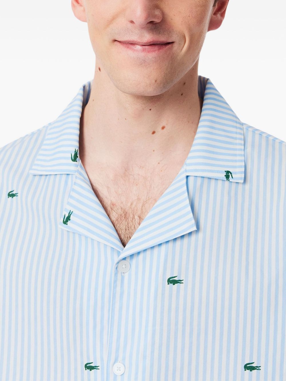 logo-embroidered shirt
