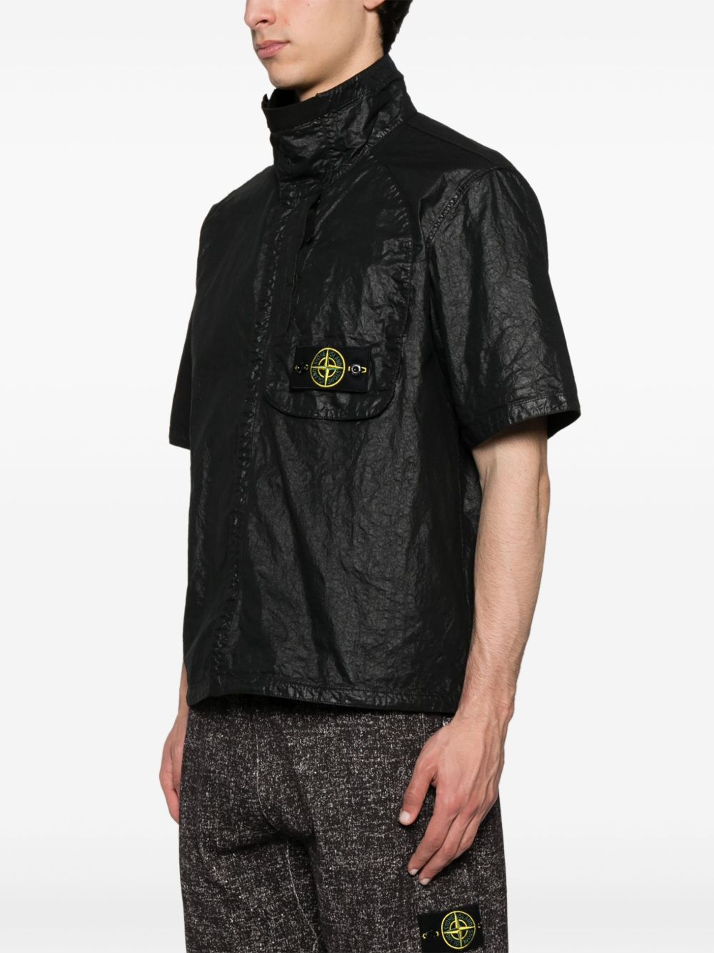 Compass-badge shirt