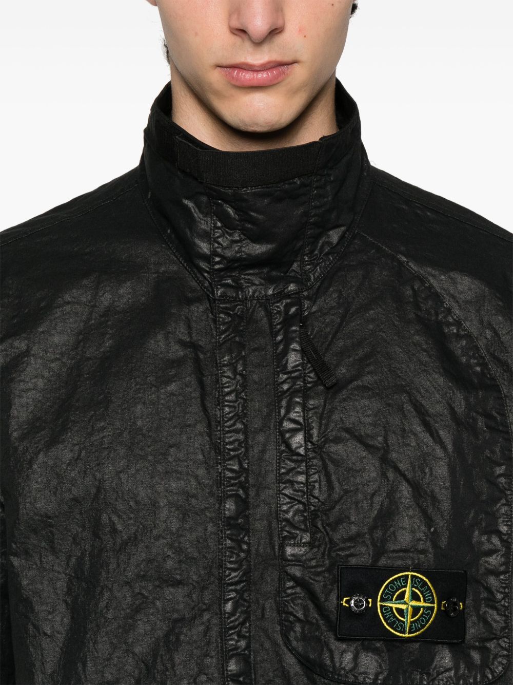 Compass-badge shirt