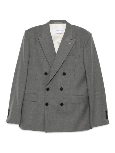 Peak-Lapel Wool Blazer