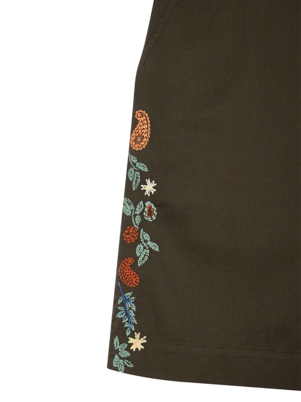 embroidered cotton shorts