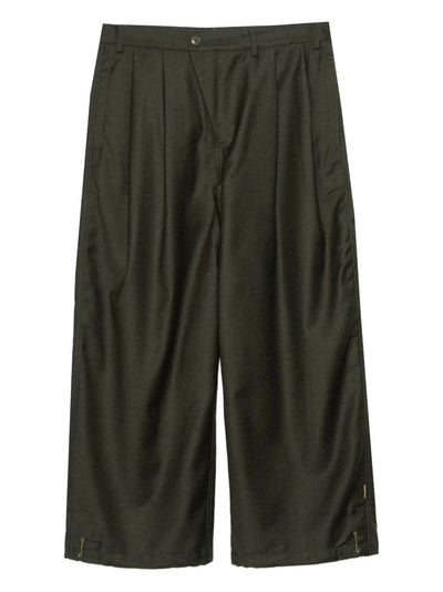 Pleated Wide-Leg Trousers