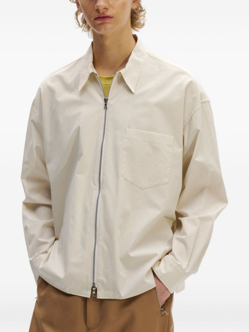 zip-front overshirt