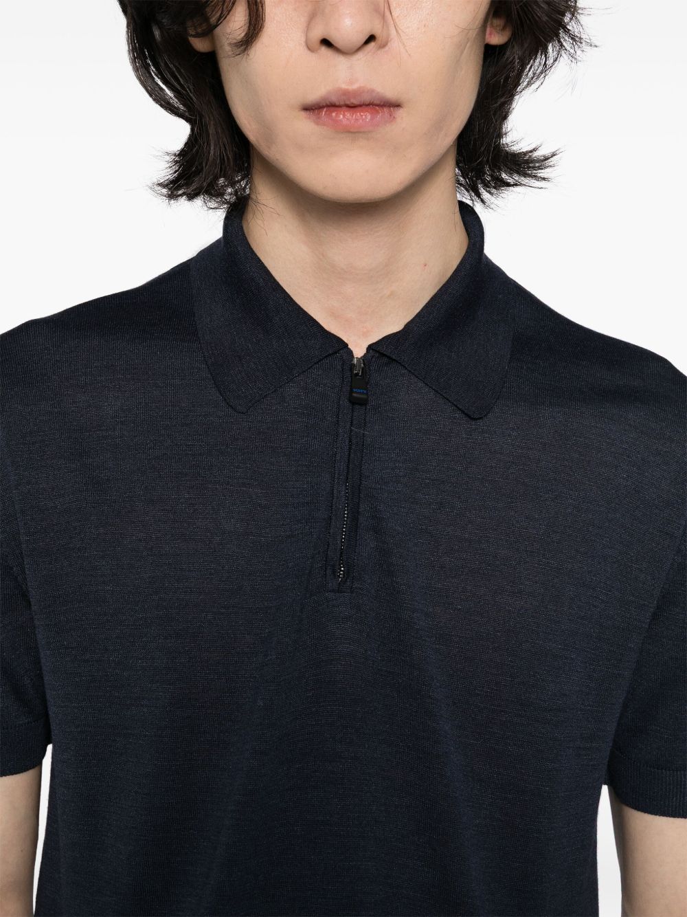 silk polo shirt