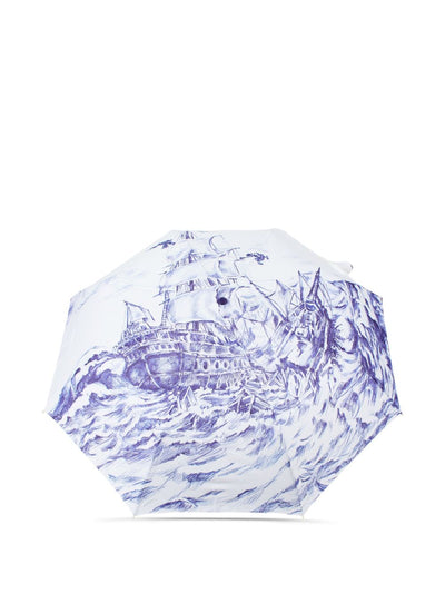 Nautical-Themed Folding Umbrella