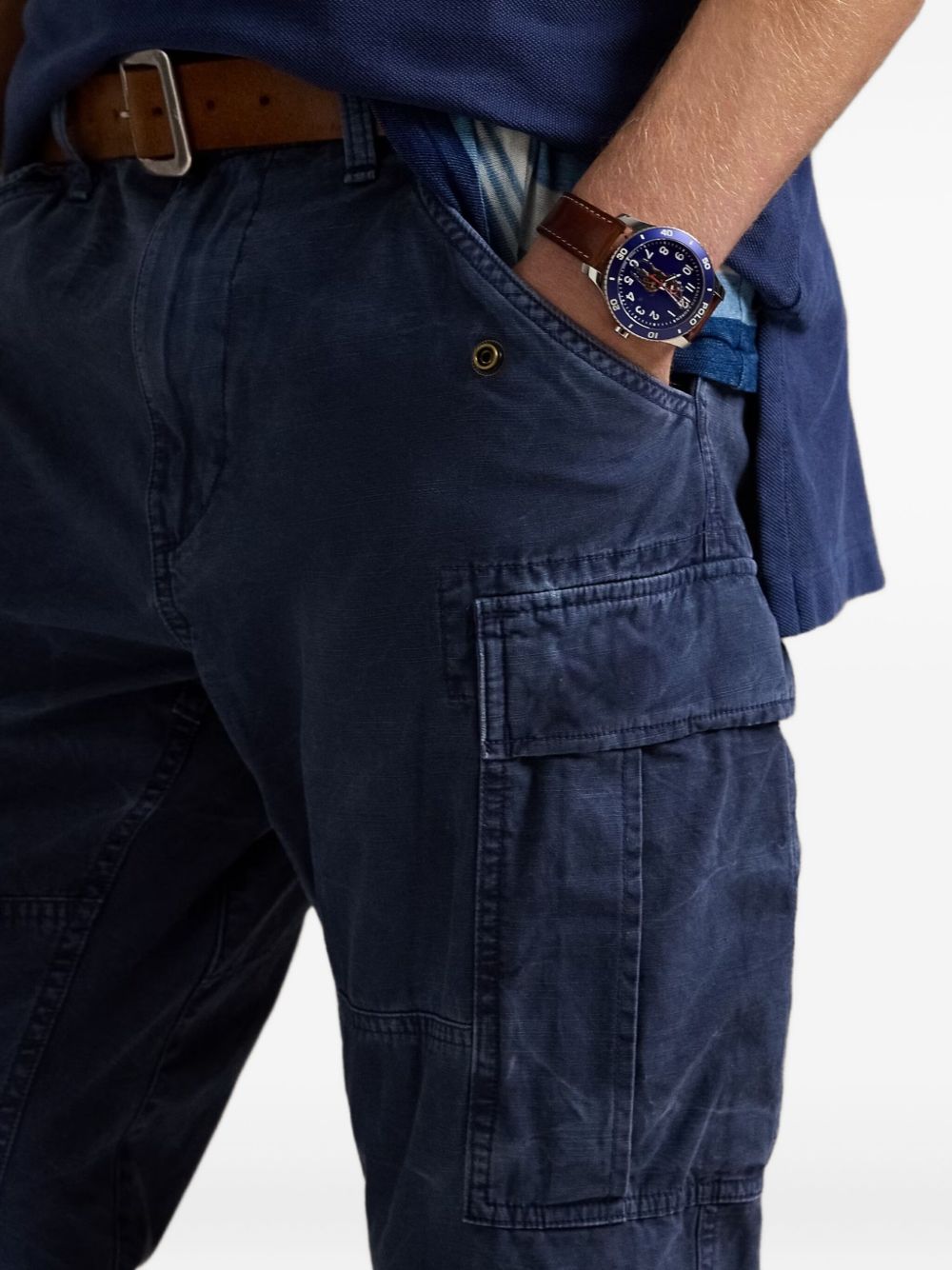 slim-cut cargo trousers