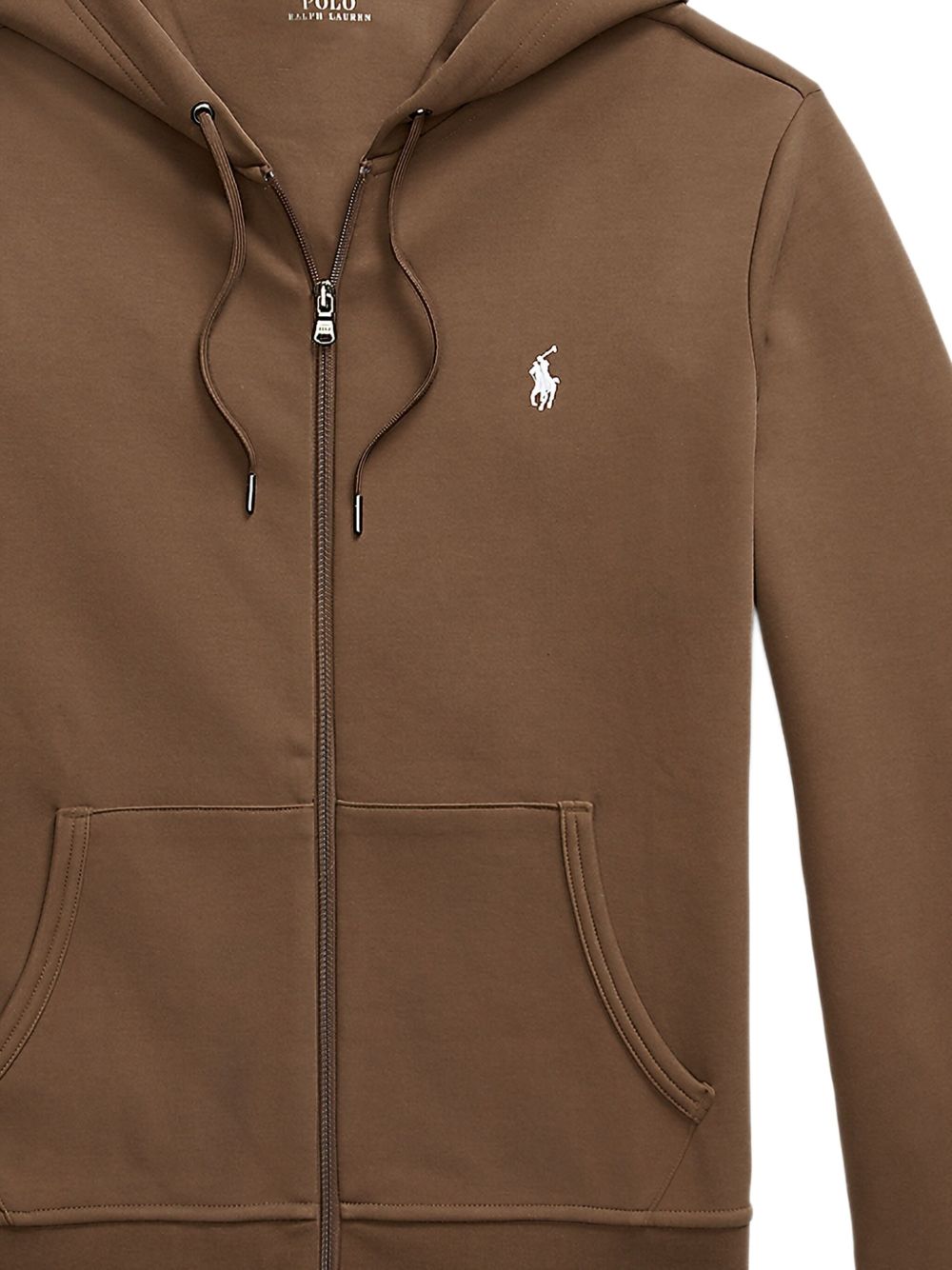 double-knit zip-up hoodie