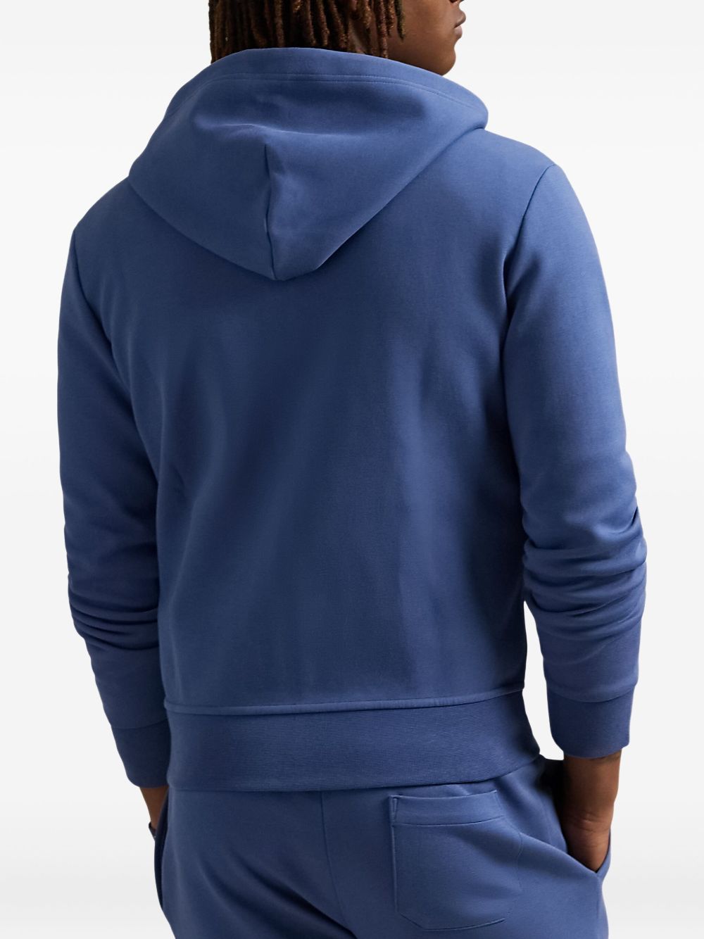 double-knit zip-up hoodie