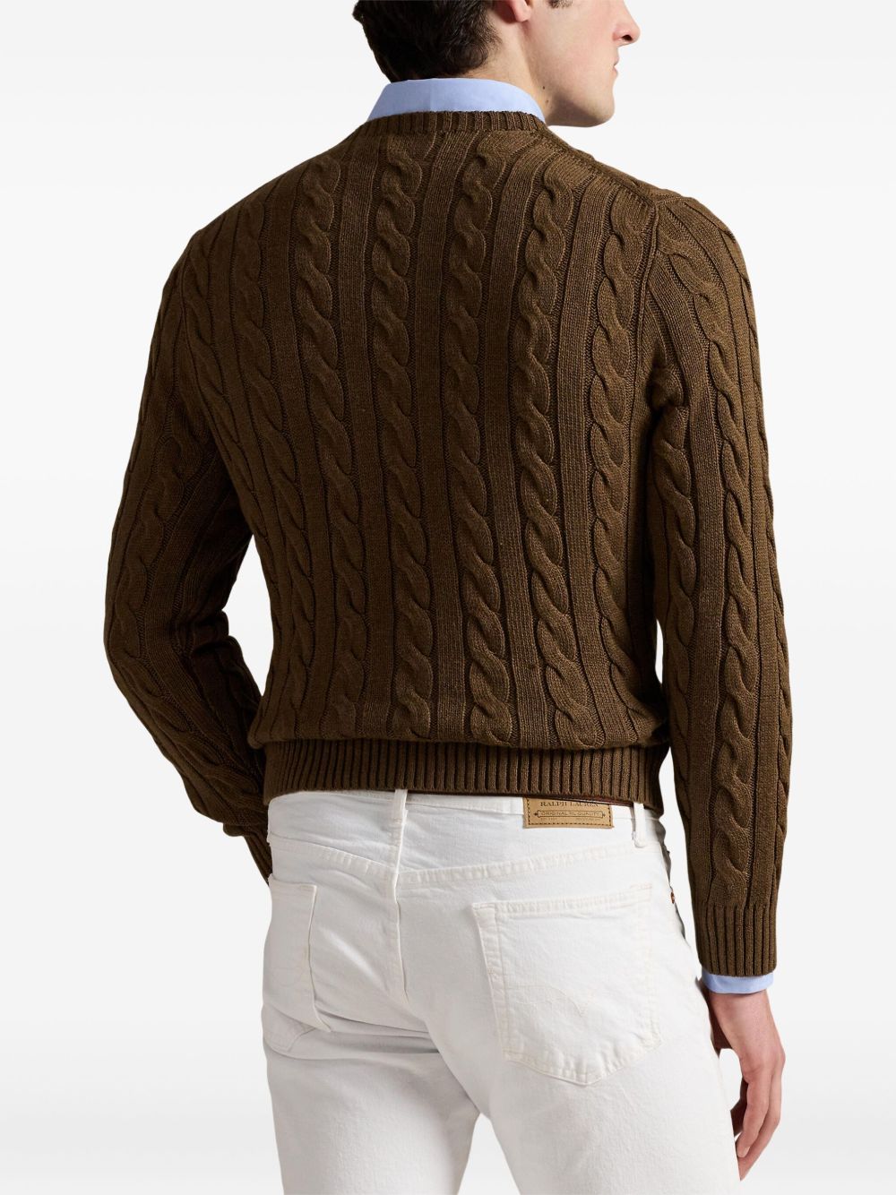 cable-knit sweater