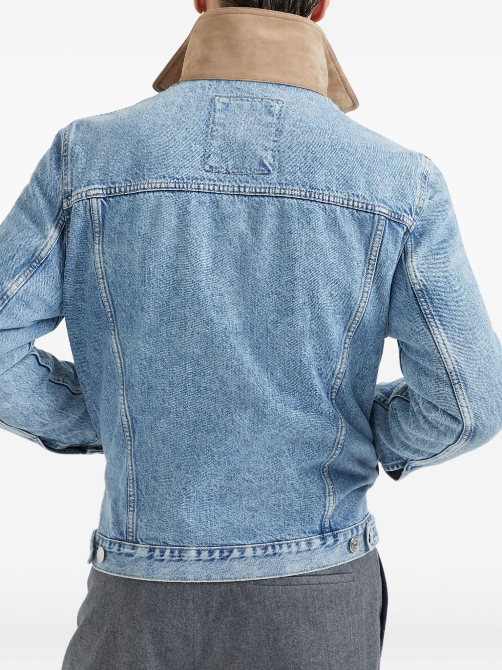 contrasting-collar denim jacket