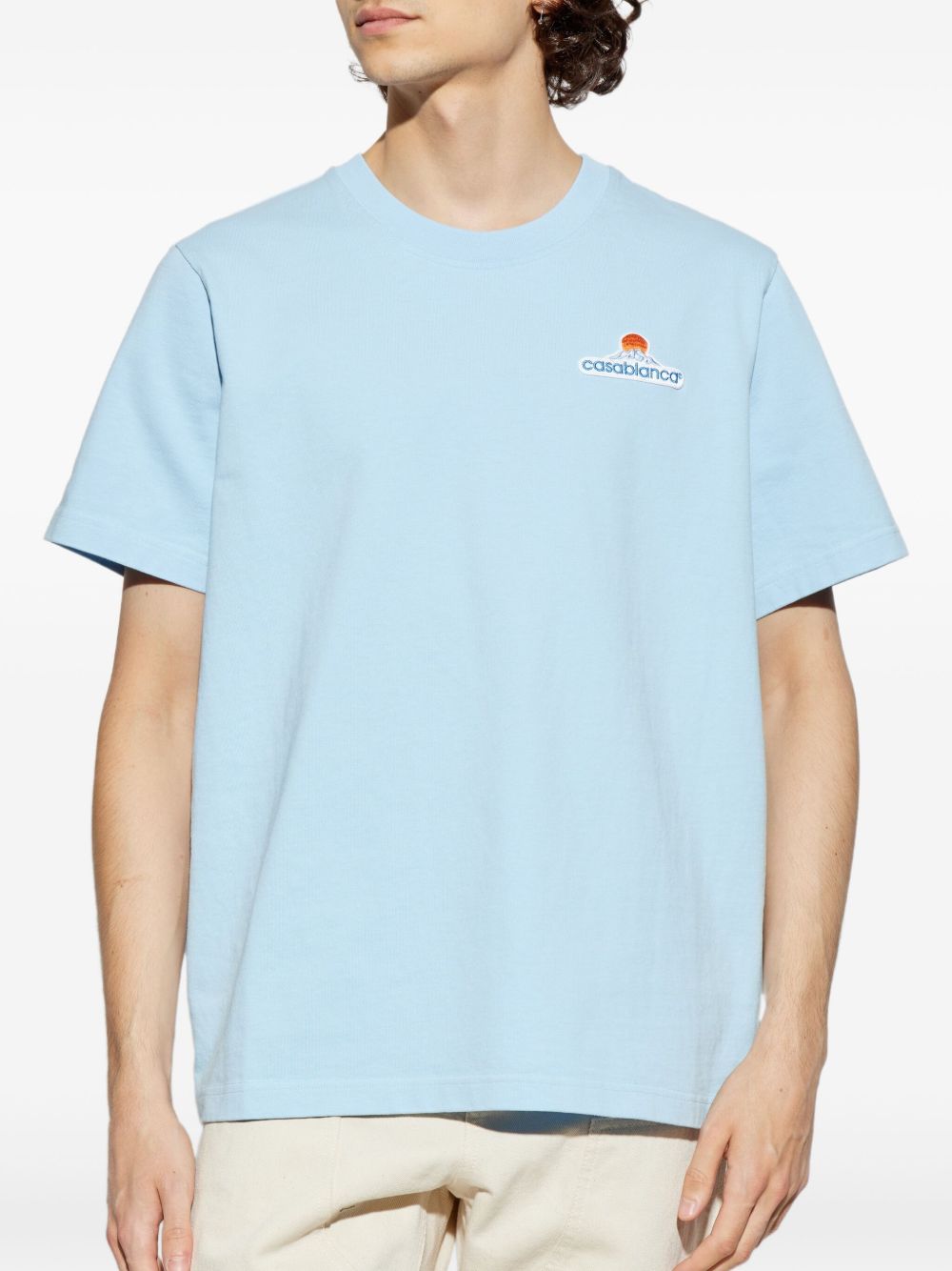 logo-embroidered t-shirt