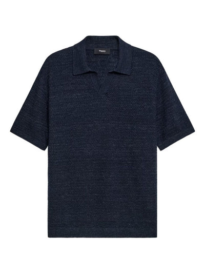 Linen-Blend Polo Shirt