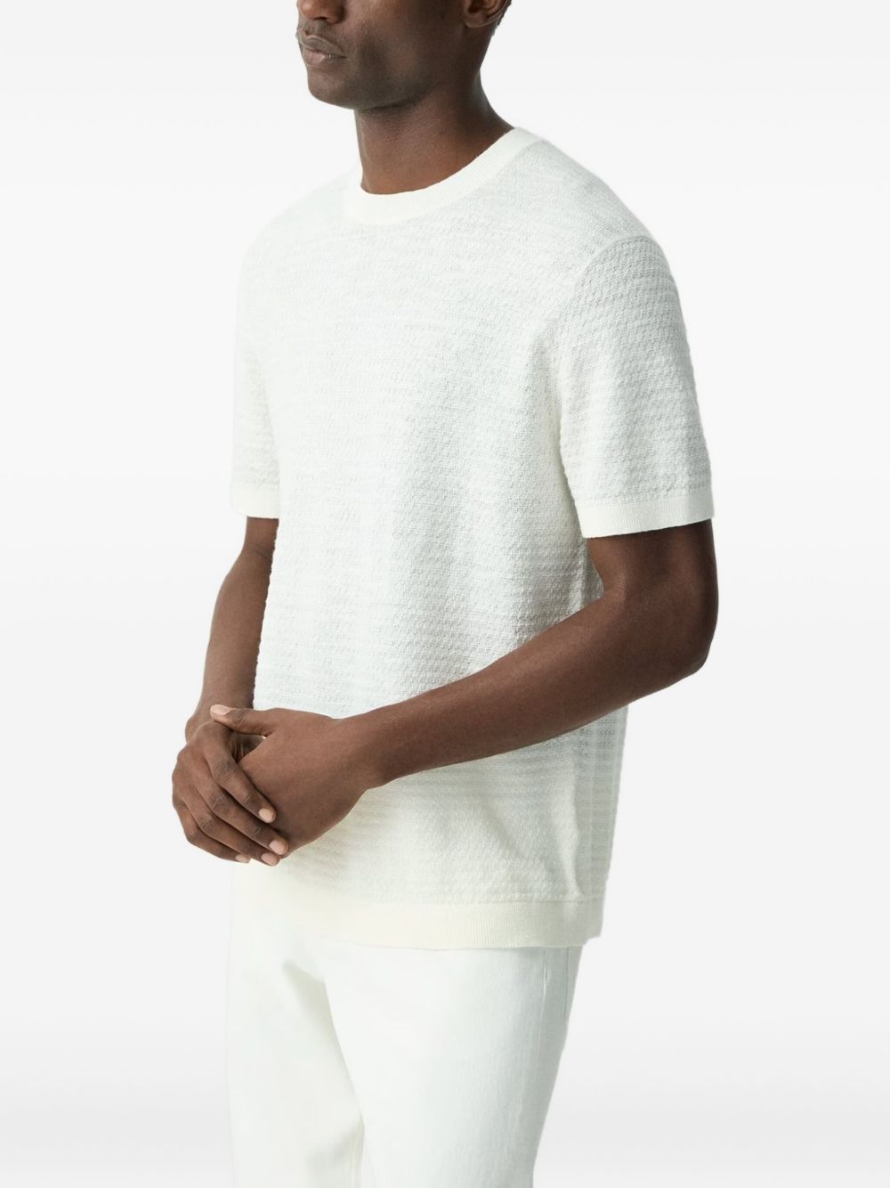 linen-blend T-shirt