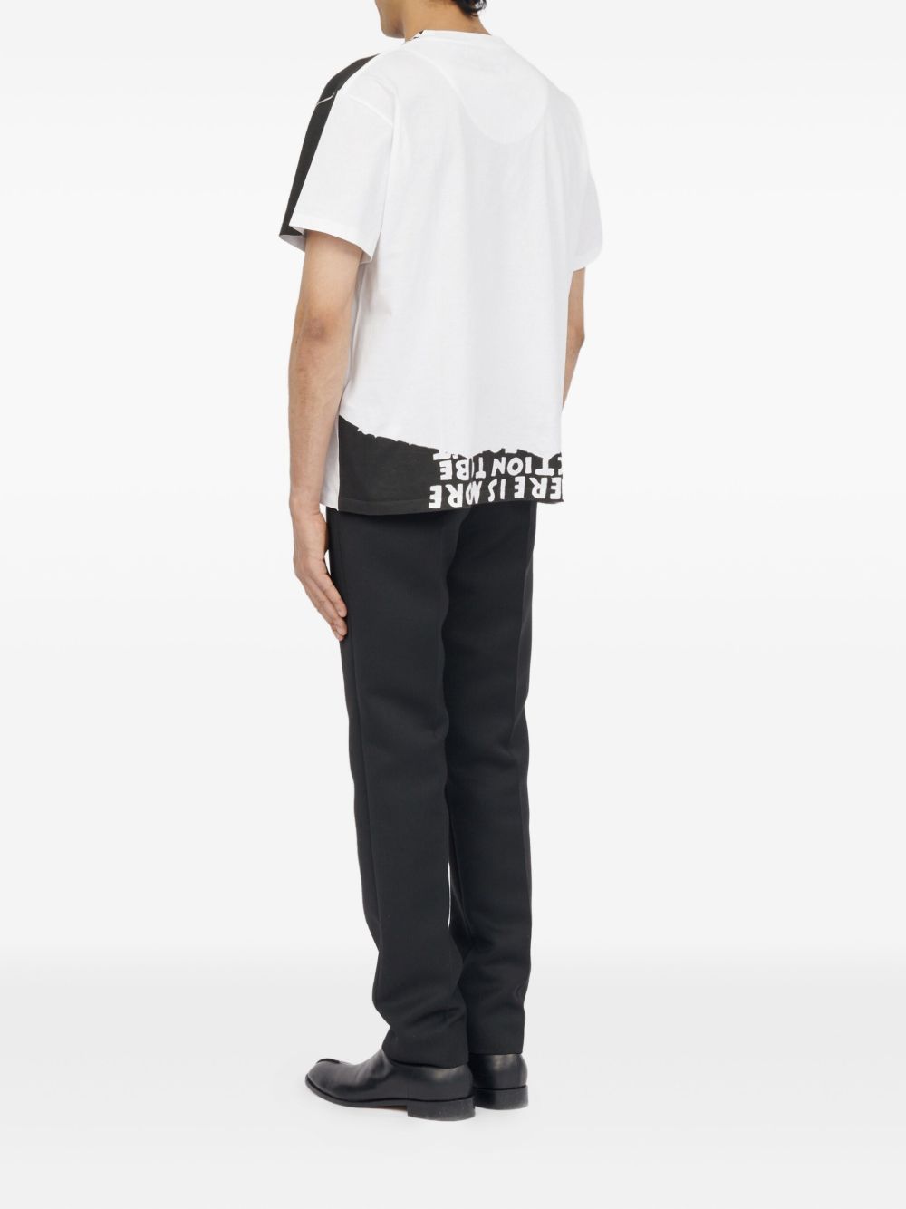 graphic-print panelled T-shirt
