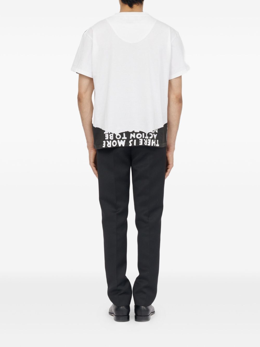 graphic-print panelled T-shirt