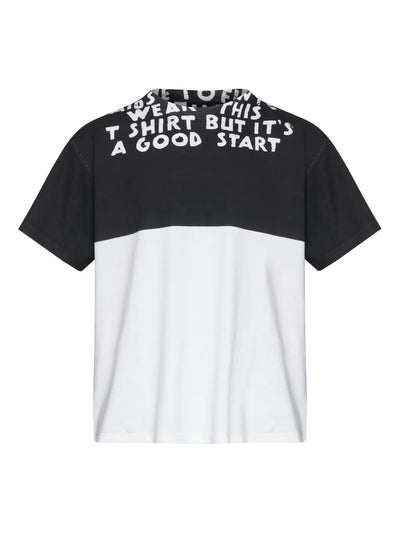 Graphic-Print Panelled T-Shirt