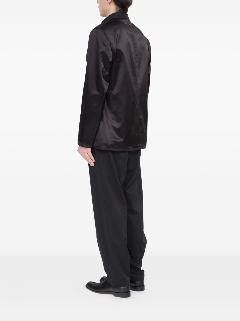 satin-finish blazer