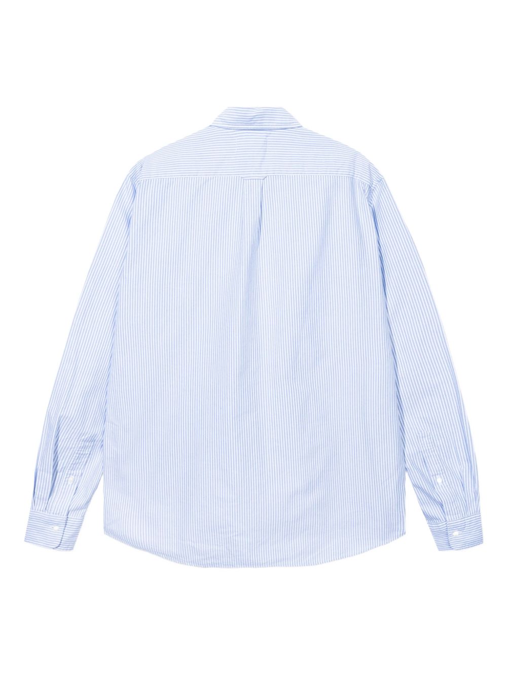 striped button-up shirt