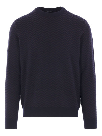 Chevron-Pattern Wool Sweater
