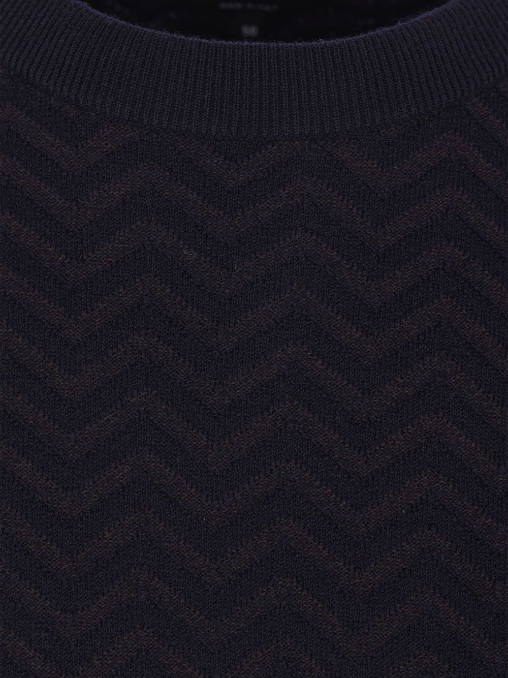chevron-pattern wool sweater