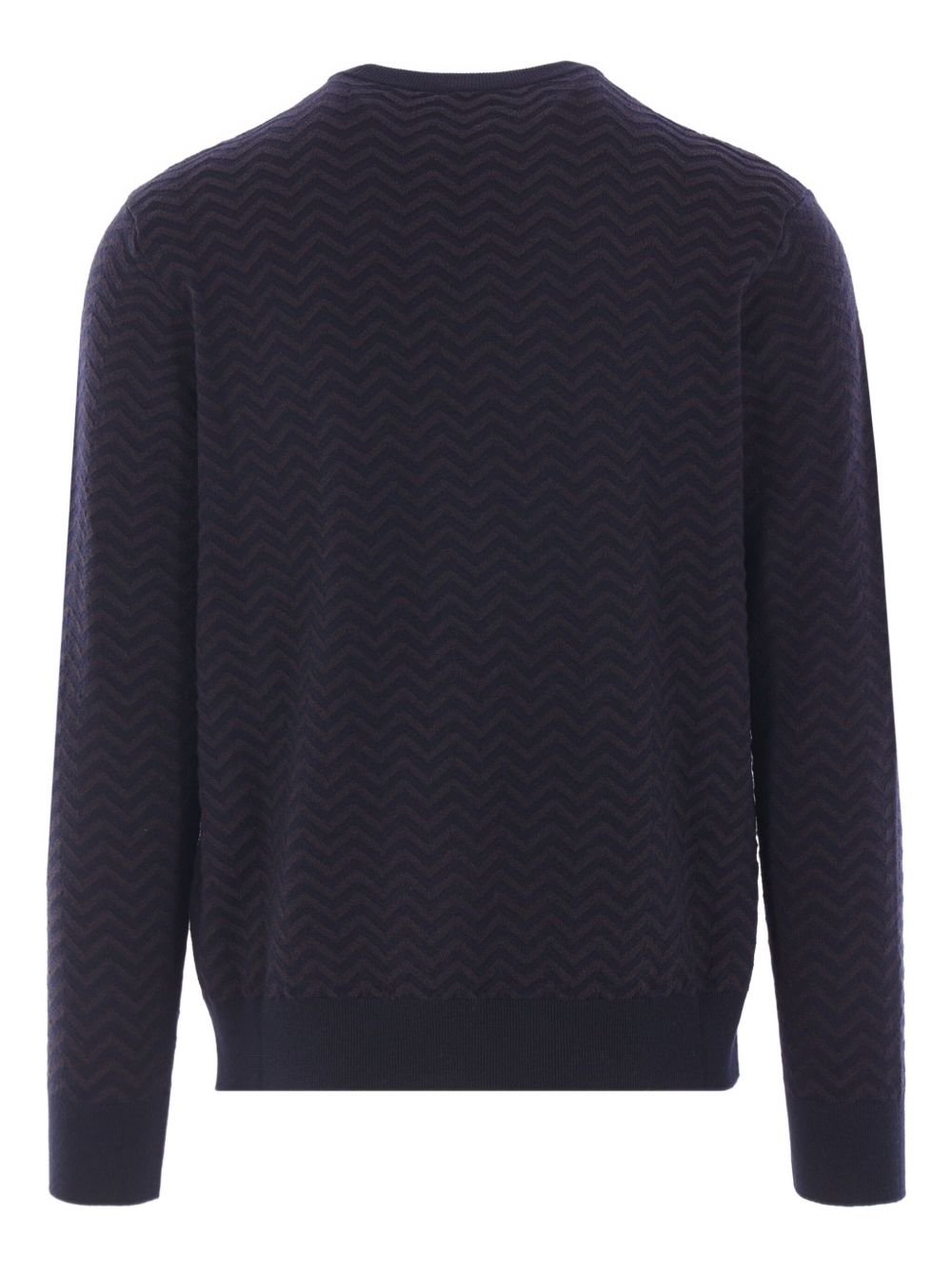 chevron-pattern wool sweater