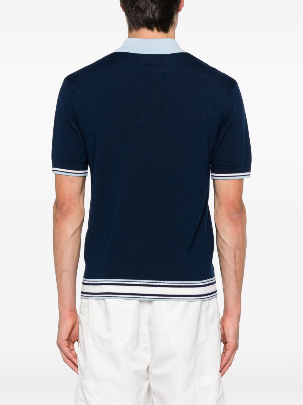 zip-front polo shirt