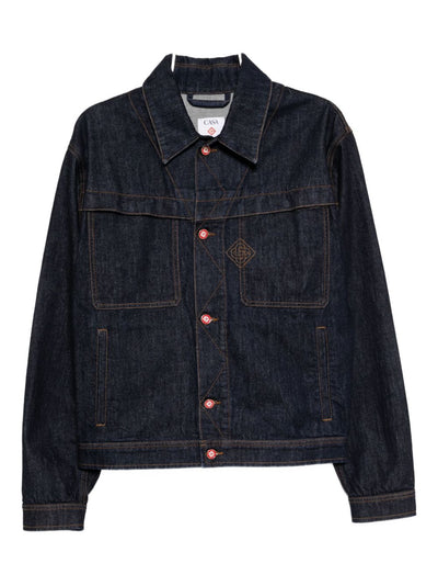 Embroidered Logo Denim Jacket