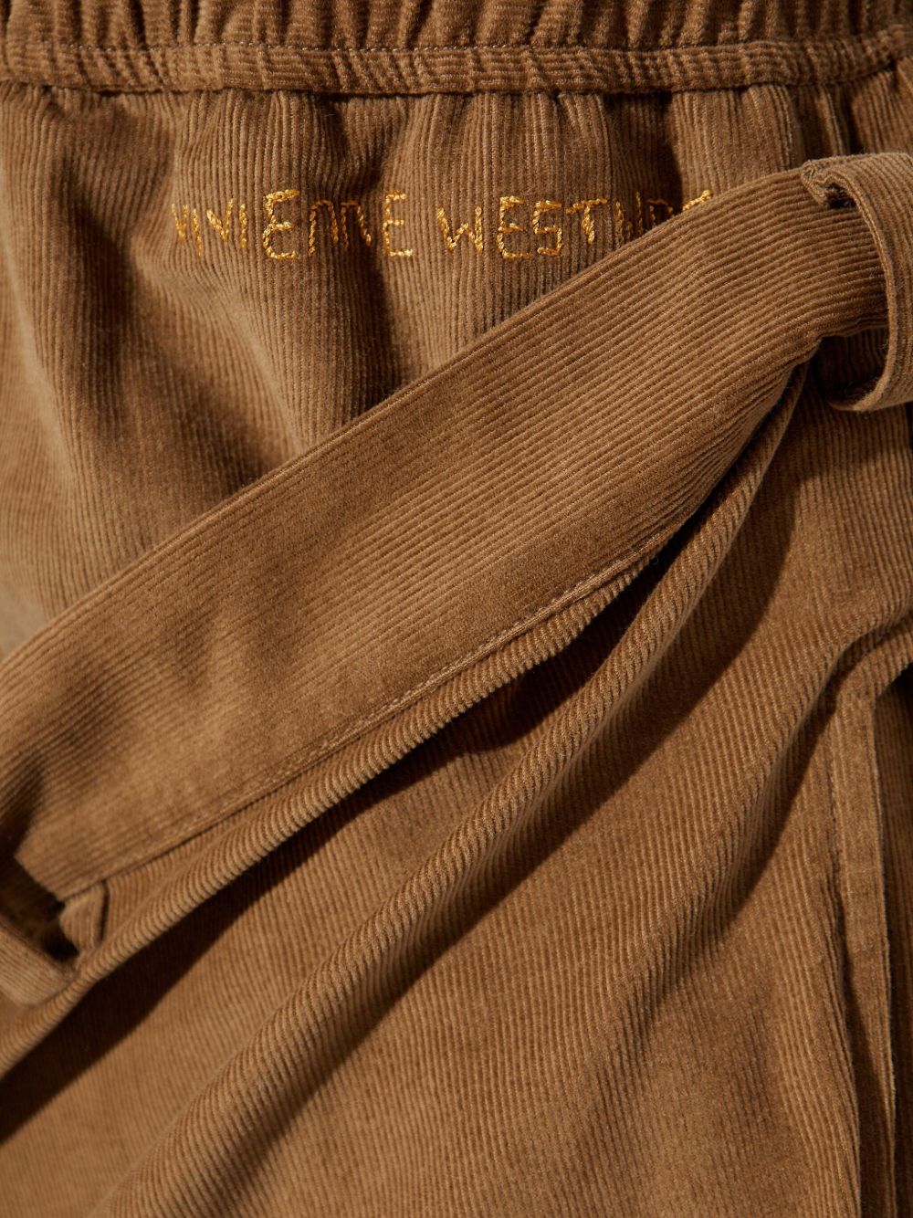 drawstring drop-crotch trousers